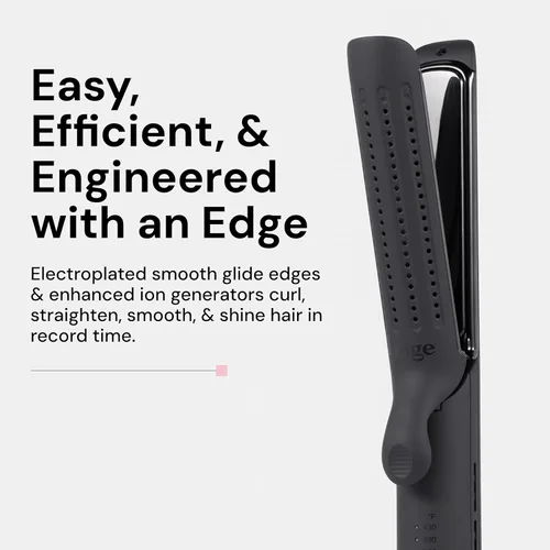 Miniatura 2 de L'ANGE HAIR Le Duo Edge 360° Airflow Titanium Styler Blush Plancha y rizador de cabello de titanio de 2 en 1 & plancha alisadora plana Placas