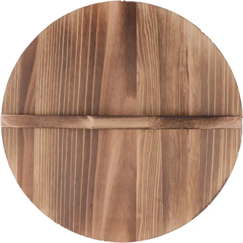 Cabilock Tapa de olla de madera de 11.02 pulgadas, cubierta de sartén de cocina antiquemaduras con mango grande, cubierta para olla de cocina
