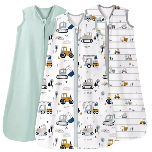 Miniatura 14 de Unnivoll - Saco de dormir para bebé de 18 a 24 meses, paquete de 3 unidades, 100 % de algodón, ligero, con un TOG de 0.5, manta portátil para bebé