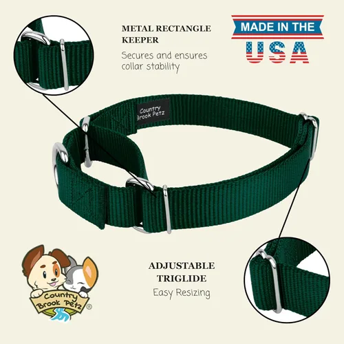 Miniatura 9 de Country Brook Petz - Collar Martingale para perro - Collar de entrenamiento resistente sin hebilla - Collar para perros de servicio para todos