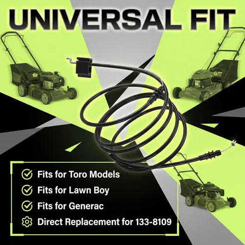 Miniatura 2 de 112-8818 133-8109 Cable de freno para Toro y Lawn-Boy de 20 pulgadas y 22 pulgadas, trituradora trasera 10603, 10604, 10642, 10646, 20314, 20316