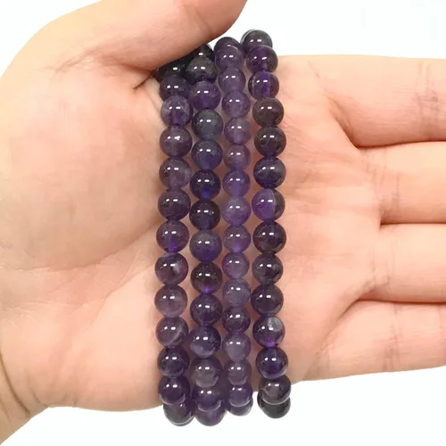 Miniatura 291 de Gem Avenue Handmade Round Bead Stretch Bracelet Unisex Natural Stone Beaded Jewelry for Men & Women, Elastic Wristband for Daily Wear
