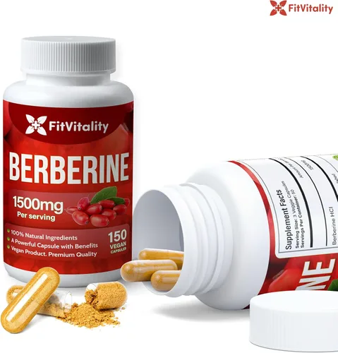 Miniatura 9 de Suplemento de berberina premium, 150 cápsulas – Suministro para 50 días, 1500 mg de berberina por porción, Berberina HCI hecha de ingredientes 100%