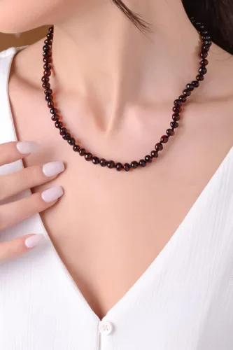 Miniatura 50 de Amber Necklace for Women - HandMade Baltic Jewelry for Adult - 18 inch - 100% Genuine