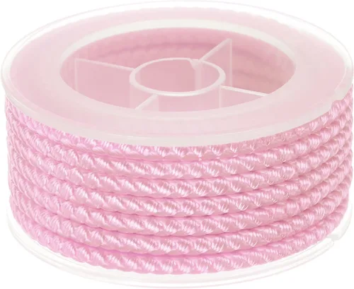 Miniatura 68 de HARFINGTON Cordón de hilo de nailon para cuentas de 0.063 in, cuerda de nailon trenzado extrafuerte para manualidades, pulseras, joyería, Negro