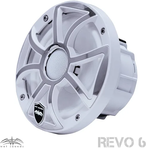 Miniatura 3 de Wet Sounds - Dos pares de REVO 6-XSW-SS White XS/Stainless Overlay Grill 6.5 pulgadas de altavoces coaxiales LED marinos