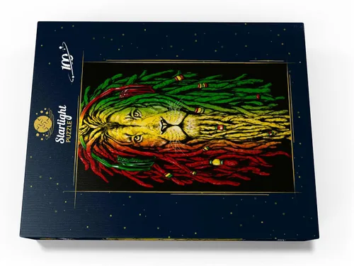 Miniatura 4 de MyPuzzle Rasta Lion - Rompecabezas prémium de 100 piezas, fabricado en Estados Unidos