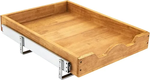 Miniatura 11 de DINDON Organizador de cajones extraíble de 2 niveles (20 pulgadas de ancho x 18 pulgadas de profundidad) Cajón deslizante de madera de doble nivel