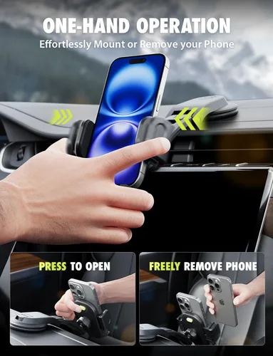 Miniatura 3 de Bracketron TripGrip - Soporte de teléfono de bajo perfil para salpicadero de automóvil, soportes de teléfono expandibles con un solo clic para tu