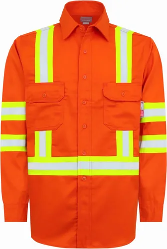 Miniatura 11 de Camisa de trabajo resistente al fuego Titicaca FR Camisa resistente al fuego para hombres de algodón 7.5oz camisa de soldadura Gris
