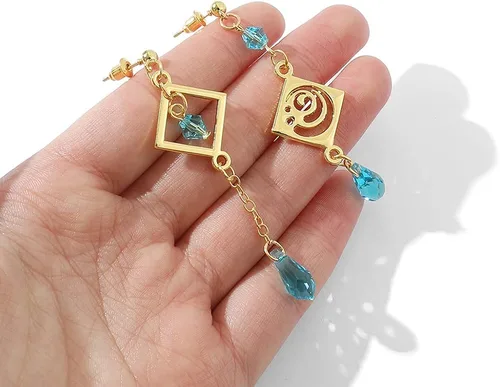 Miniatura 3 de Genshin Dangle Earrings For Women Girl - Anime Figure Element Eye Of God Anemo Vision Earrings Venti Cosplay Jewelry For Christmas Halloween