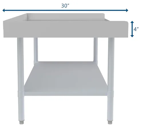 Miniatura 4 de KoolMore - Soporte de equipo comercial de acero inoxidable de calibre 16 - Soporte de plancha resistente de 30 x 60 con estante inferior (EQT-163060)