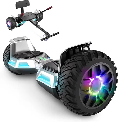Miniatura 19 de LIEAGLE Hoverboard - Patineta autoequilibrante de 16.5 cm, 6.5 pulgadas, con ruedas Bluetooth, luces LED, para niños y adultos A01-blanco