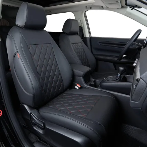 Miniatura 14 de coverdream Fundas de asiento personalizadas para Honda CR-V 2023-2026, juego de fundas de asiento de automóvil de piel sintética de alta calidad