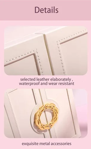 Miniatura 7 de AOSIFIEL Joyeros organizadoresestuche grande de pie con 5 cajones, regalo para mujeres, adolescentes, niñas, niños, gran joyeríasoporte de cuero