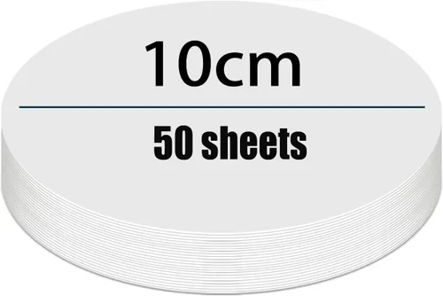 Miniatura 8 de 50 piezas de papel blanco para cartulina, cartulina gruesa de 3.9 pulgadas, círculos de papel de construcción para artes y manualidades infantiles