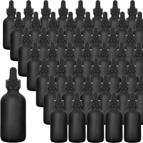 Miniatura 23 de Paquete de 48 Botellas Cuentagotas de Vidrio Transparente de 1 oz, Botellas Cuentagotas con Cuentagotas de Vidrio para Aceites Esenciales, Perfumes