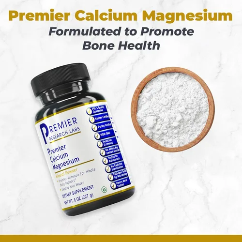 Miniatura 2 de Premier Research Labs Polvo de calcio y magnesio – Polvo de calcio de coral natural para la salud ósea, mezcla con agua para equilibrio de pH