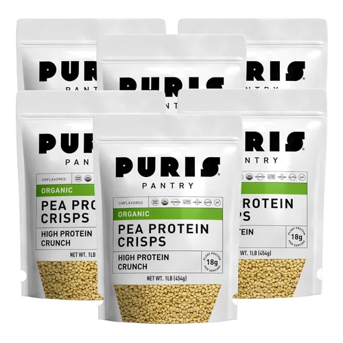 Miniatura 10 de PURIS Frituras de proteína de guisante orgánicas, aislado de proteína de guisante orgánico certificado, crujido de proteína Keto, hecho 100% en EE.