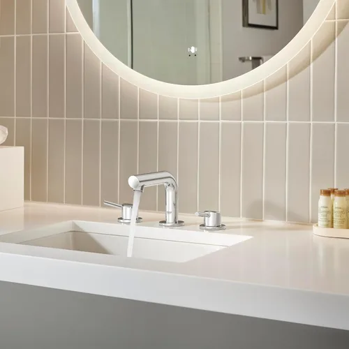 Miniatura 2 de GROHE - Grifo de baño Concetto de 8 pulgadas, con 2 manijas, tamaño chico, latón, de latón, Starlight (20572001)