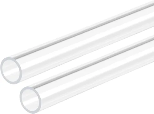 Miniatura 19 de DMiotech 2pcs 0.394 in x 0.551 in 12" tubo de acrílico transparente rígido tubo de plástico para acuario tubería de agua, sistema de refrigeración