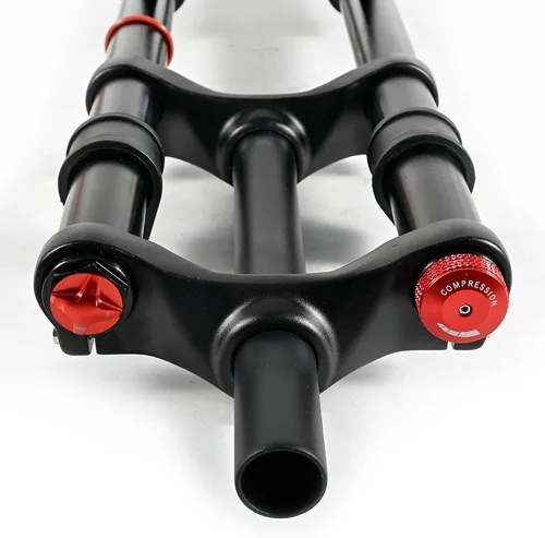 Miniatura 3 de DH - Horquilla de suspensión para bicicleta de montaña, 27.5/29 pulgadas, horquilla de viaje de 5.906 in, 1-1/8 recta, doble corona, horquilla