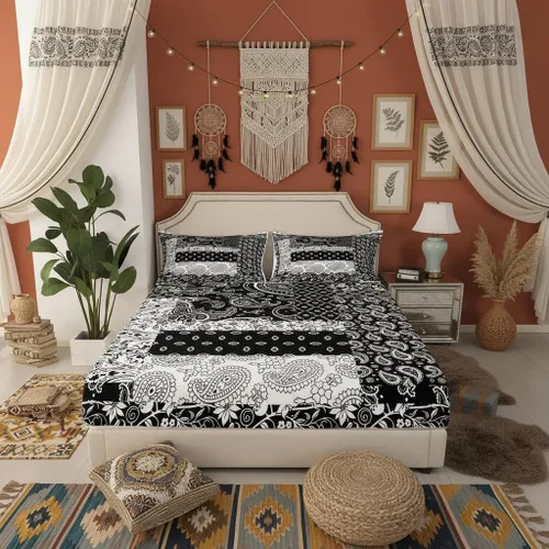 Miniatura 16 de Juego de sábanas bajeras para juegos tamaño individual, juego de ropa de cama con grafiti Lightning Strike para niños, adolescentes, decoración