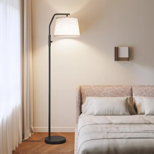 Miniatura 5 de SUNMORY Lámparas de pie para sala de estar, bombilla de 9 W incluida, lámpara alta para dormitorio con cabezal ajustable, lámpara de pie moderna