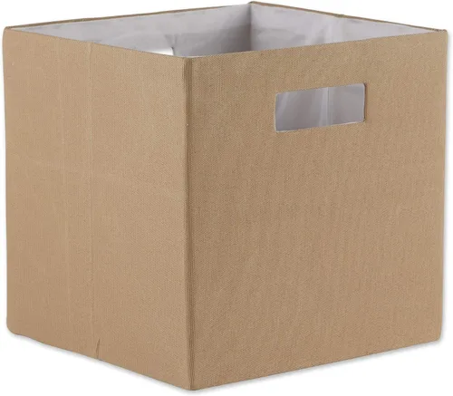 Miniatura 21 de DII Cubo de almacenamiento plegable de poliéster, sólido, ligero y duradero, cuadrado pequeño, 11x11x11 pulgadas, aguamarina
