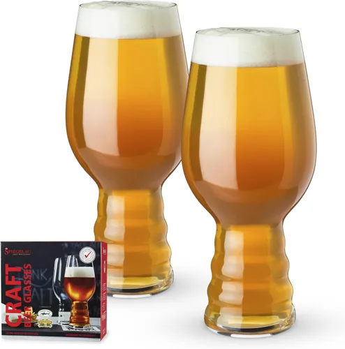 Spiegelau Vaso IPA de cerveza artesanal, vasos de cristal hechos en Europa, perfectos para bodas, cumpleaños, vacaciones, cenas, noches de juegos,