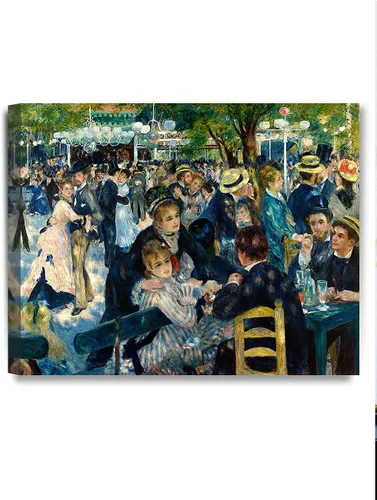 DECORARTS - Bal du Moulin de la Galette, Reproducción de Arte de Pierre Auguste Renoir. Impresiones sobre lienzo en giclée para decoración de pared,