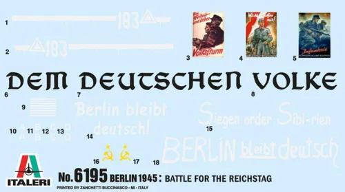 Miniatura 2 de Italeri 6195S Juego de batalla 1:72 1945 Fall of the Reichs, edificio, fabricación de modelos de soporte, manualidades, pasatiempos, pegado, kit