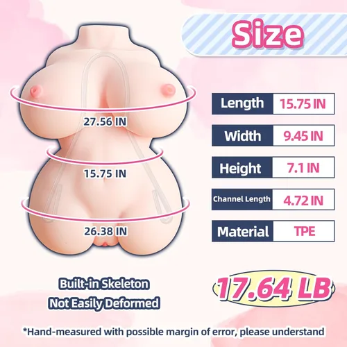 Miniatura 6 de Muñeca sexual 5 en 1, masturbador masculino de 17.64 libras con masturbación suave, 5 canales para hombres, juguete sexual