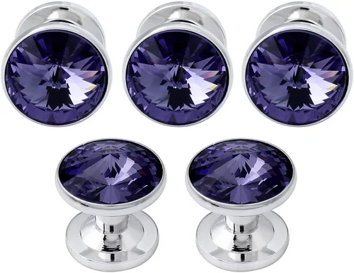 Miniatura 38 de HAWSON Gemelos para hombre con juego de tachuelas de camisa de 4/6 piezas, caja de regalo, joyería para hombre o accesorios para boda, fiesta