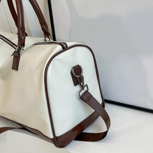 Miniatura 8 de Large Capacity Fitness Bag Travel PU Leather Shoulder Luggage Fashion Sport Overnight For Vacation Travel For Women Men Overn