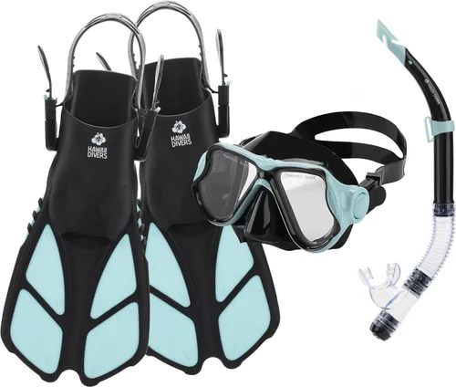 Miniatura 9 de Hawaii Divers Manta Ray Adult Snorkel Set - Premium 2-Window Tempered Glass Snorkel Mask with Silicone Mouthpiece, Snorkeling Gear for Adults