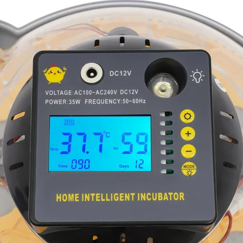 Miniatura 5 de 12 incubadoras para incubar huevos, incubadora de huevos de gallina con giro automático de huevos y pantalla de humedad y luz LED para incubar pollos