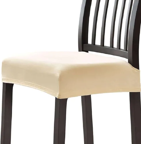 YOPOIY Juego de 8 fundas de terciopelo para sillas de comedor, 6, 4, 2, suaves, lavables, extraíbles para cocina, boda, fiesta (color beige, juego