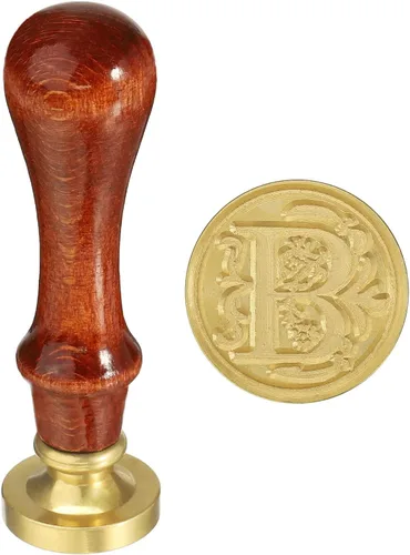 Miniatura 26 de YOKIVE Sello de cera del alfabeto, sello de letras con mango extraíble para decorar postales, ideal para festivales, bodas (dorado, rojo, letra J)
