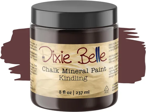 Miniatura 210 de Dixie Belle Paint Company - Pintura con acabado de tiza para muebles, color negro (Caviar), 1 galón, 128 fl oz, pintura mineral color rosa intenso