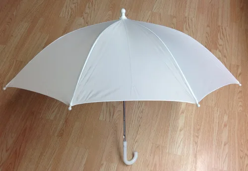 Miniatura 2 de Sombrilla de nylon blanco de la boda de la ducha nupcial 26" apertura impermeable