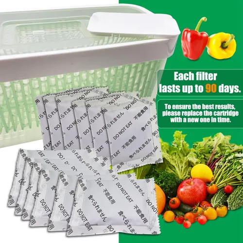 Miniatura 3 de Paquete de 12 repuestos para conservadores de productos OXO GreenSaver e insertos para crujientes, mantiene las frutas y verduras frescas, también