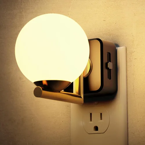 Miniatura 34 de Luz nocturna para enchufar en la pared, regulable, con sensor crepuscular, 3 colores de luz, blanco suave, blanco frío y ámbar, brillo ajustable