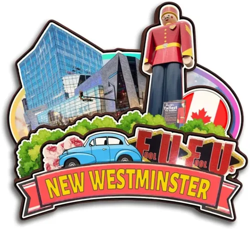 Miniatura 17 de Surrey British Columbia Canadá - Imán para nevera de madera 3D hecho a mano para viaje, ciudad recuerdos, nevera, regalo para decoración del hogar
