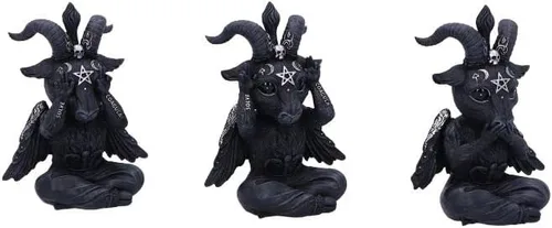 Miniatura 4 de Nemesis Now Cult Cuties Three Wise Baphoboo Negro 53in
