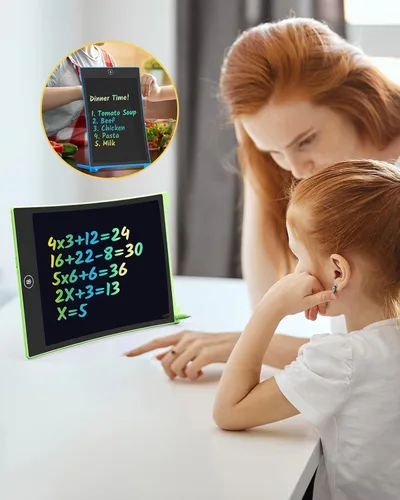Miniatura 7 de TECJOE Tableta de Escritura LCD, 8.5 Pulgadas, Paquete de 2 Tableros de Garabatos Coloridos, Tableta de Dibujo para Niños, Juegos de Viaje