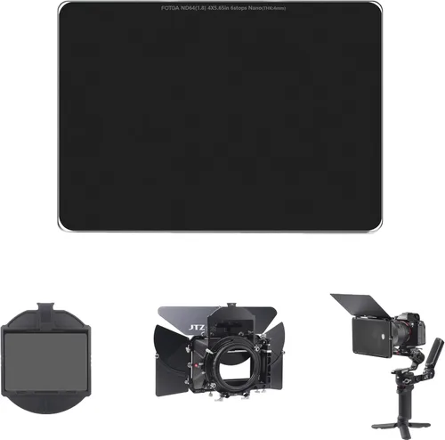 Fotga Pro Glass Cine 4X5.65 ND64 1.8 Filtro de densidad neutra 6 paradas MC Nano Recubrimiento Filtro ND de 0.157 in de grosor para caja mate de 4 x