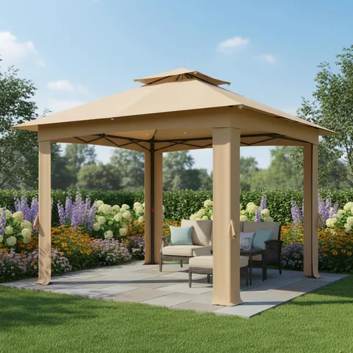 Miniatura 2 de Garden Winds Cubierta superior de repuesto de ajuste personalizado compatible con ABCCANOPY Y, MasterCanopy y Cooshade 13 x 13 pulgadas, tela Beige