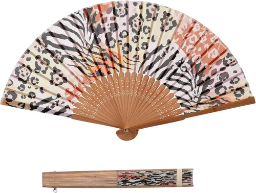 Miniatura 8 de Gasa transparente de los ventiladores de la mano del ventilador de la mano plegable con la tela hermosa para el regalo de la boda