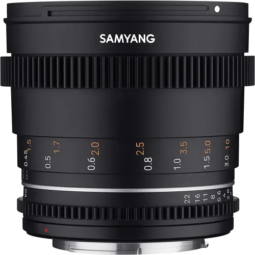 Miniatura 3 de Samyang Lente Cine de marco completo T1.5 VDSLR MK2 de 1.969 in para Canon RF, enfoque manual de alta velocidad, iris de 9 cuchillas, vidrio ultra